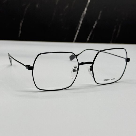 NEW BALENCIAGA BB0090O 001 SQUARE BLACK WOMEN EYEGLASSES BALENCIAGA - Picture 5 of 10